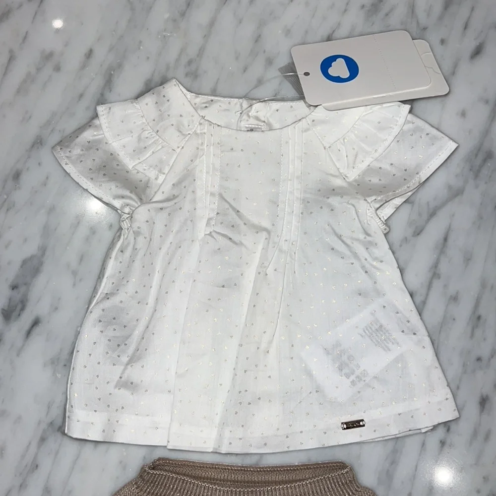 New Mayoral Baby Girl Blouse and Bloomer Set - Picture 2 of 4